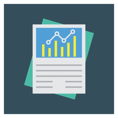 Grafik & raporu için İş Yönetimi Düz simgesi 