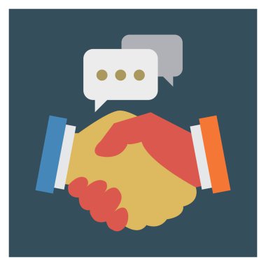 Ortaklık & anlaşması için İş Yönetimi Düz simgesi