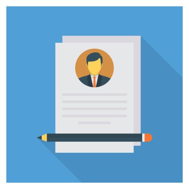 Belge & sayfası için İş Yönetimi Düz simgesi