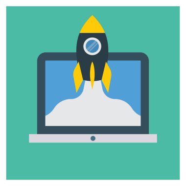 Roket & yükseltme için İş Yönetimi Düz simgesi