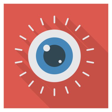 Göz küresi ve görmek için İş Yönetimi Düz simgesi