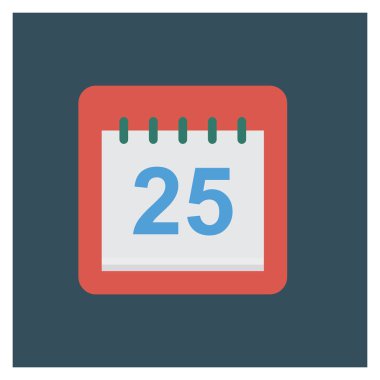 Tarih ve ay için İş Yönetimi Düz simgesi 