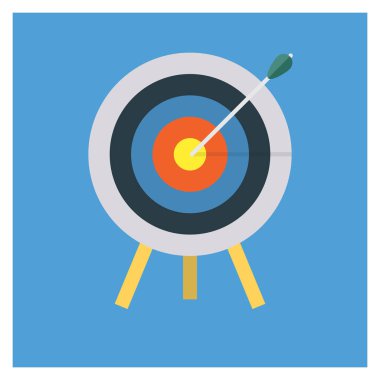 Odaklanma ve başarıya ulaşmak için İş Yönetimi Düz simgesi 