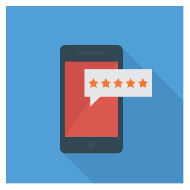 Yıldız & kabarcığı için İş Yönetimi Düz simgesi 