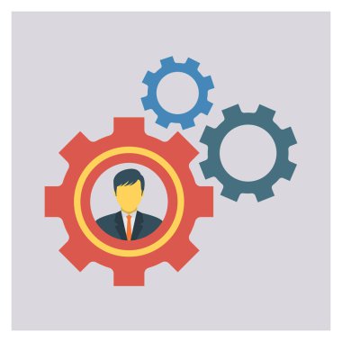 Yönetici & çözüm için İşletme Yönetimi Düz simgesi 