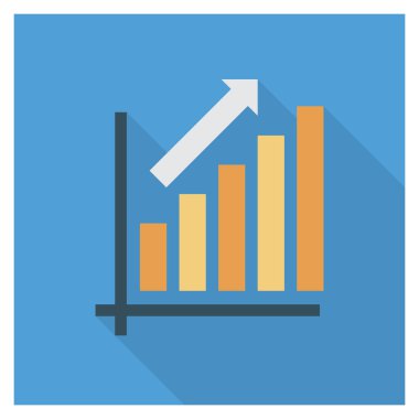 Grafiği & yükseltmek için İş Yönetimi Düz simgesi 