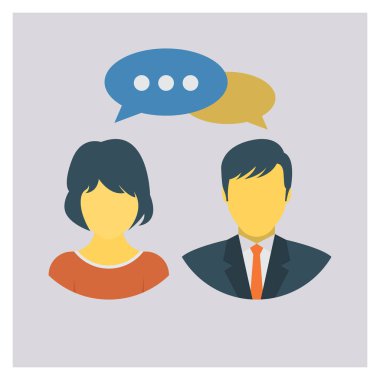 Metin & ileti için İş Yönetimi Düz simgesi 