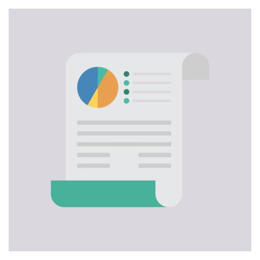 Grafik & raporu için İş Yönetimi Düz simgesi 