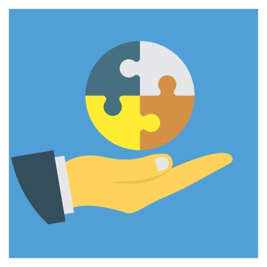 Strateji ve çözüm için İş Yönetimi Düz simgesi 