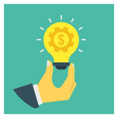 Düşünmek ve yaratıcı olmak için İş Yönetimi Düz simgesi 