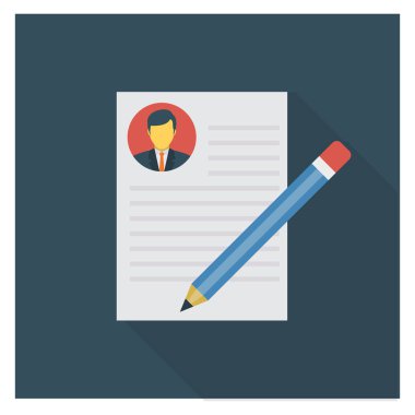 Cv & belgesi için İş Yönetimi Düz simgesi