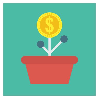 Yatırımları artırmak için İş Yönetimi Düz simgesi 