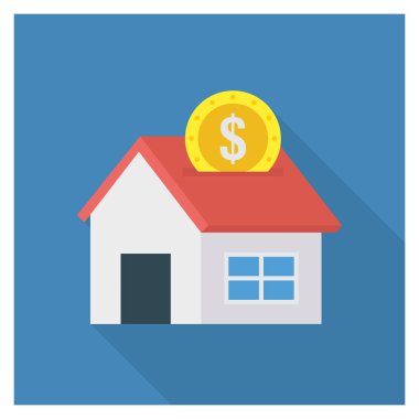 Dolar & tasarrufu için İş Yönetimi Düz simgesi 