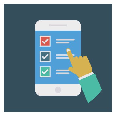 Görev listesi & raporu için İş Yönetimi Düz simgesi 