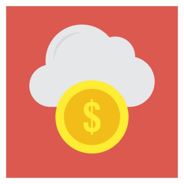 Para ve para birimi için İş Yönetimi Düz simgesi 