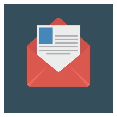 İleti & gelen kutusu için İş Yönetimi Düz simgesi