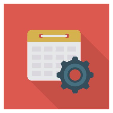 Tarih ve ay için İş Yönetimi Düz simgesi 