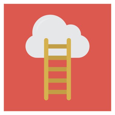 Başarı & bulutu için İş Yönetimi Düz simgesi 