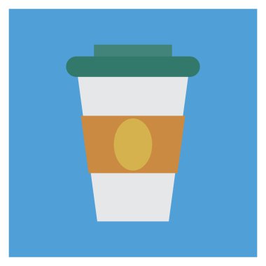 Sıcak & içecek için İş Yönetimi Düz simgesi 