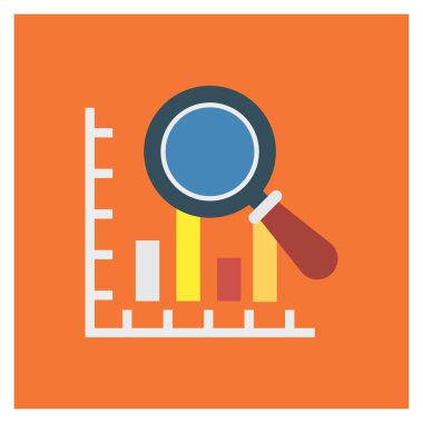 Arama & raporu için İş Yönetimi Düz simgesi 