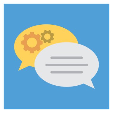 Metin & kabarcığı için İş Yönetimi Düz simgesi 