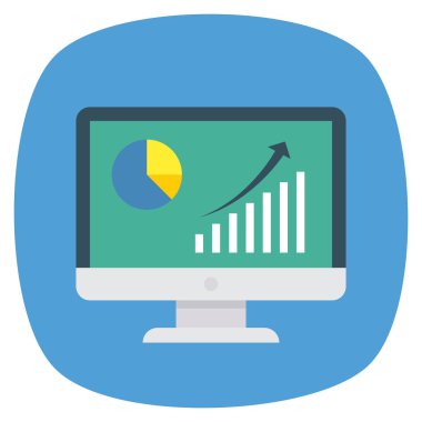 Grafik & çizelgesi için İş Yönetimi Düz simgesi