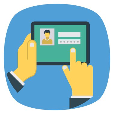 Kullanıcı & hesabı için İş Yönetimi Düz simgesi 