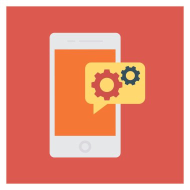 Mobil & ayar için İş Yönetimi Düz simgesi 