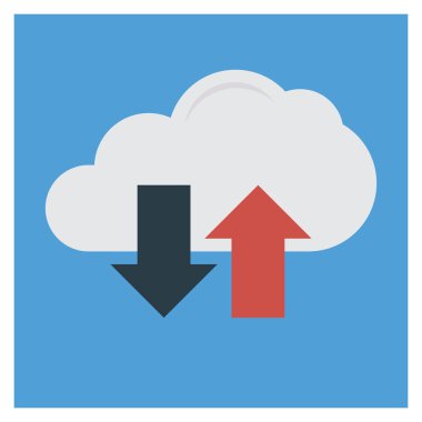 Depolama ve indirme için İş Yönetimi Düz simgesi 