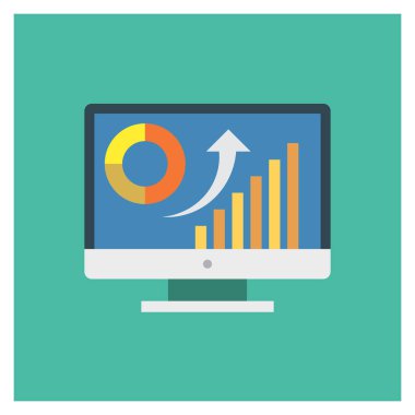 Grafik & raporu için İş Yönetimi Düz simgesi 