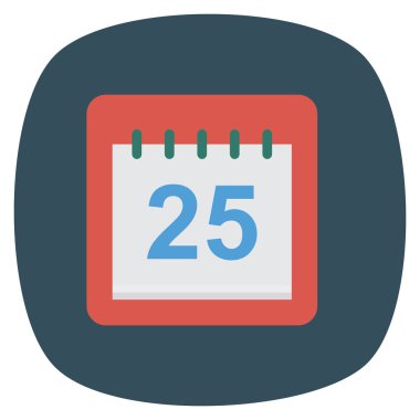 Tarih ve ay için İş Yönetimi Düz simgesi 