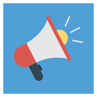 Hoparlör ve anons için İş Yönetimi Düz simgesi