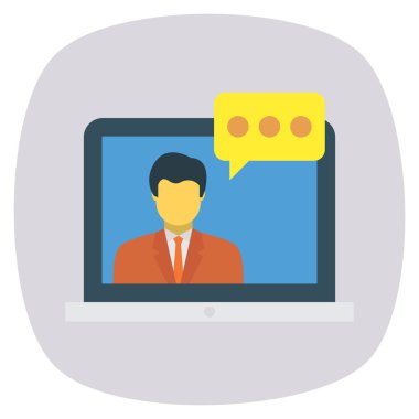 Sohbet & mesajı için İş Yönetimi Düz simgesi 