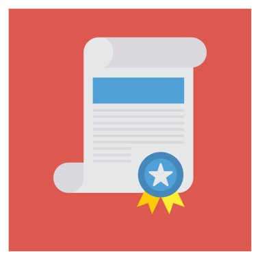 Sertifika & hedefi için İş Yönetimi Düz simgesi