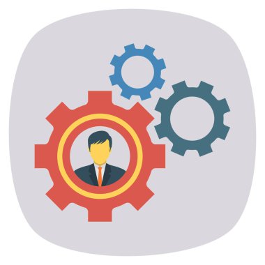 Yönetici & çözüm için İşletme Yönetimi Düz simgesi 