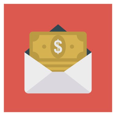 Açık & Dolar için İş Yönetimi Düz simgesi 