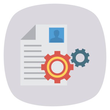 Belgeyi yapılandırmak için İş Yönetimi Düz simgesi 