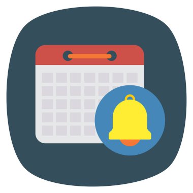 Tarih ve ay için İş Yönetimi Düz simgeleri 