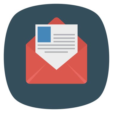 İleti & gelen kutusu için İş Yönetimi Düz simgesi