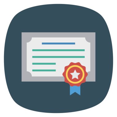 Belge & derecesi için İş Yönetimi Düz simgesi