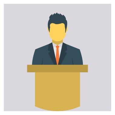 Masa & sunumu için İş Yönetimi Düz simgesi 