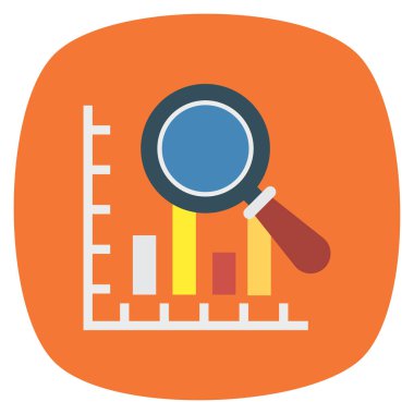 Arama & raporu için İş Yönetimi Düz simgesi 