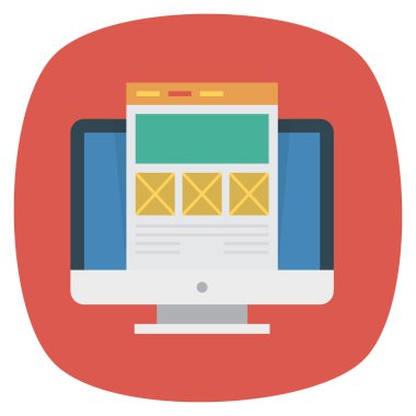 İş ve yönetim dairesi ikonu. bilgisayar