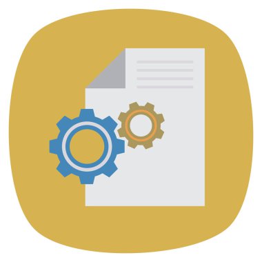 İş ve yönetim dairesi ikonu. belge