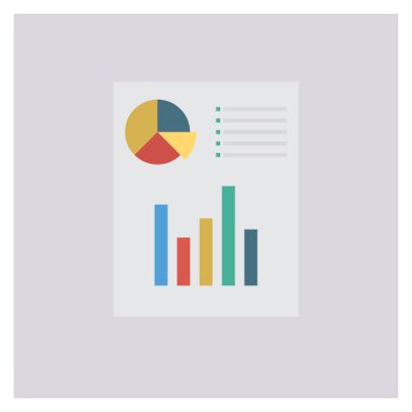 Grafik & raporu için İş Yönetimi Düz simgesi 