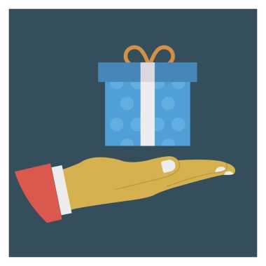 Hediye & kurdele için İş Yönetimi Düz simgesi