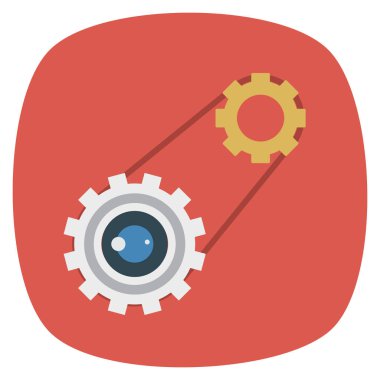 İş ve yönetim dairesi ikonu. Çarklar 