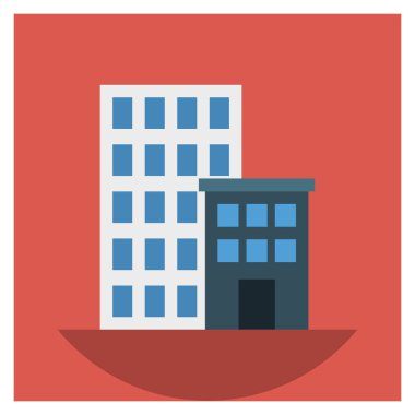 & Daire inşa etmek için İşletme Yönetimi Düz simgesi 