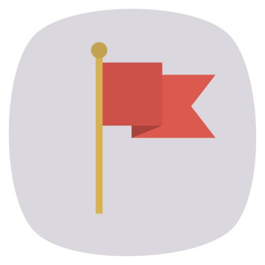 İş ve yönetim dairesi ikonu. bayrak