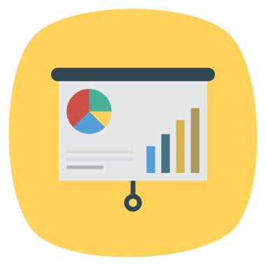 İş ve yönetim dairesi ikonu. çizelge